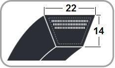 PAS KLINOWY   C   4250 / 22 x 14