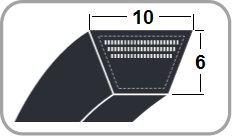 PAS KLINOWY   Z   950 / 10 x 6