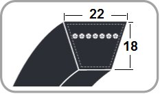 PAS KLINOWY   SPC   2800 / 22 x 18