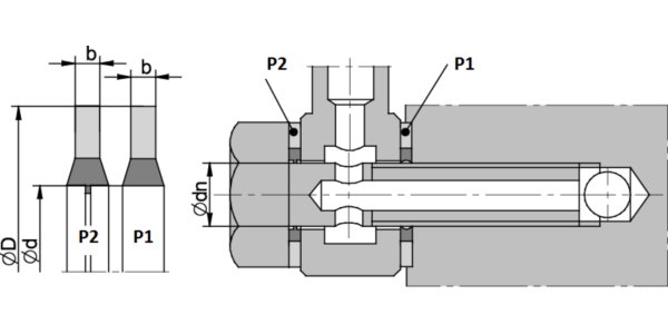 P2 14,70 x 22,00 x 1,5 NBR+Stal
