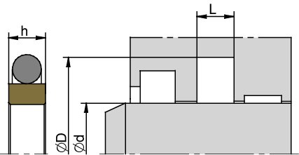 OW8 135,00 x 146,00 x 4,20 PTFE/BR+NBR