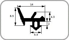 Profil G-6353 D EPDM 60
