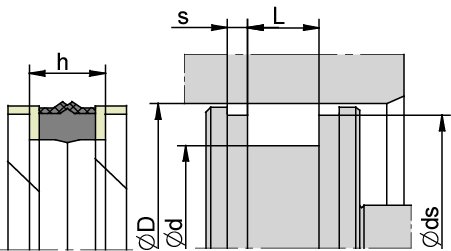 K16 85,00 x 71,00 x 22,50 x 81,00 x 5,20 F/NBR+NBR+POM