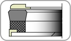 K43 63,50 x 47,62 x 9,52 x 6,35 F/NBR+NBR+POM