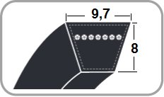 PAS KLINOWY SPZ 1337 / 9,7 x 8