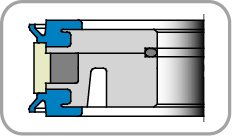 TŁOK K58 50,00 x 10,05 x 16,00 PU+POM+ALU+NBR